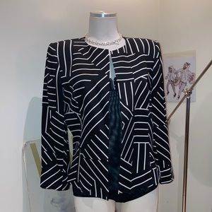 Abstract Black and White Blazer